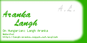 aranka langh business card